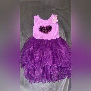 Alamar Purple Heart Kids Casual Dress